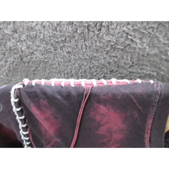 Affliction Live Fast Men’s XL Thin T-Shirt Red Black Gothic Cross Stitch USA - Picture 3 of 16